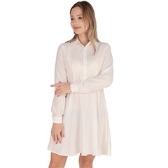 Long Sleeve Chiffon Shirt Dress