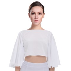 Tie Back Butterfly Sleeve Chiffon Top