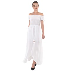 Off Shoulder Open Front Chiffon Dress