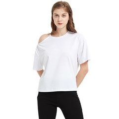 One Shoulder Cut Out T-Shirt