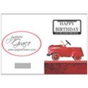 Birthday Red Car Large Greeting Card View1