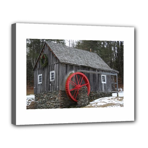 Vermont Christmas Barn Canvas 14  X 11  (framed)