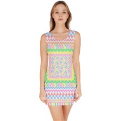 Spring Pastel Layers Bodycon Dress