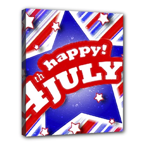 4th Of July Celebration Design Deluxe Canvas 24  X 20  (framed) by dflcprints