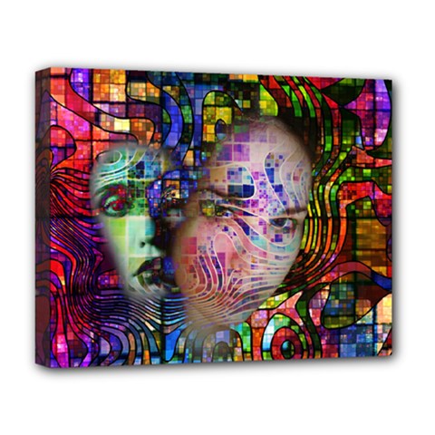 Artistic Confusion Of Brain Fog Deluxe Canvas 20  X 16  (framed) by FunWithFibro