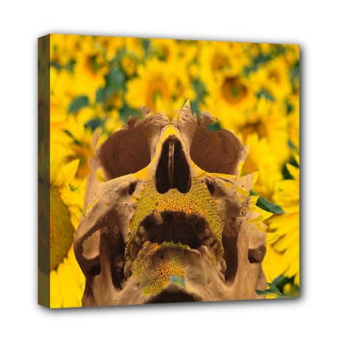 Sunflowers Mini Canvas 8  X 8  (framed) by icarusismartdesigns