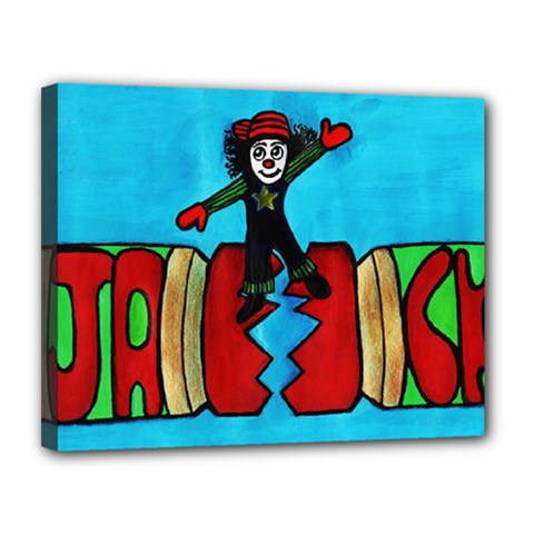 Cracker Jack Canvas 14  X 11  (framed)