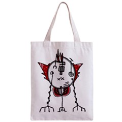 Alien Robot Hand Draw Illustration Full All Over Print Classic Tote Bag by dflcprints