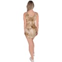 Elegant Floral Pattern in Light Beige Tones Bodycon Dress View4