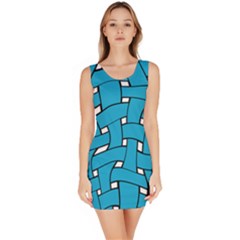 Blue Distorted Weave Bodycon Dress by LalyLauraFLM