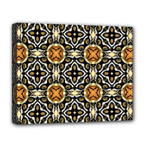 Faux Animal Print Pattern Deluxe Canvas 20  X 16  (framed)