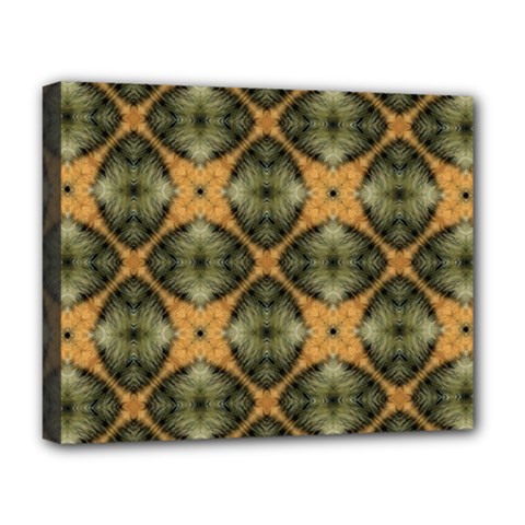 Faux Animal Print Pattern Deluxe Canvas 20  X 16  (framed)
