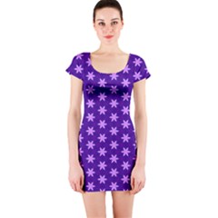 Cute Pretty Elegant Pattern Short Sleeve Bodycon Dress