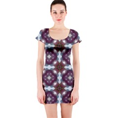 Cute Pretty Elegant Pattern Short Sleeve Bodycon Dress