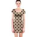 Cute Pretty Elegant Pattern Short Sleeve Bodycon Dress View1