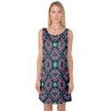Floral Arabesque Print Sleeveless Satin Nightdress View1