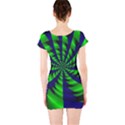 Green blue spiral Short sleeve Bodycon dress View2