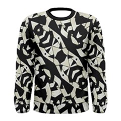 Black And White Print Long Sleeve T-shirt (men)
