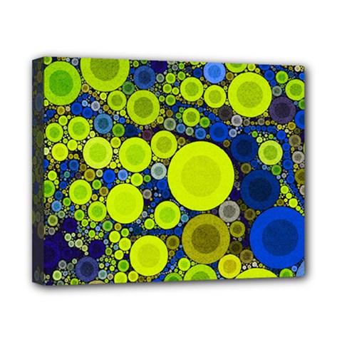 Polka Dot Retro Pattern Canvas 10  X 8  (framed) by OCDesignss