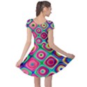 Psychedelic Checker Board Cap Sleeve Dress View2