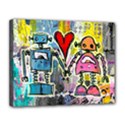 Graffiti Pop Robot Love Canvas 14  x 11  (Framed) View1