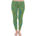 Blue yellow waves Winter Leggings View1