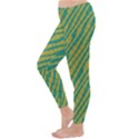 Blue yellow waves Winter Leggings View2