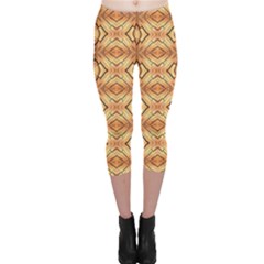 Faux Animal Print Pattern Capri Leggings