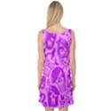 Purple Skull Sketches Sleeveless Satin Nightdresses View2