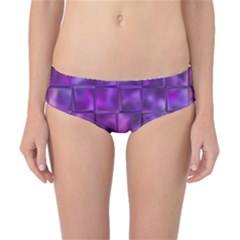 Purple Square Tiles Design Classic Bikini Bottoms
