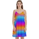 Psychedelic Rainbow Heat Waves Women s Reversible Sports Bra with Border View1