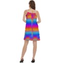 Psychedelic Rainbow Heat Waves Women s Reversible Sports Bra with Border View4