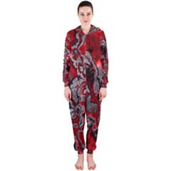 Fractal Marbled 07 Hooded Jumpsuit (ladies) 