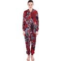 Fractal Marbled 07 Hooded Jumpsuit (Ladies)  View1
