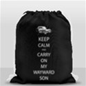 Keep Calm and Carry On My Wayward Son Drawstring Bag (Small) View1