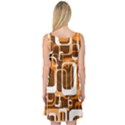 Retro Pattern 1971 Orange Sleeveless Satin Nightdresses View2