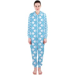 Cute Seamless Tile Pattern Gifts Hooded Jumpsuit (ladies) 