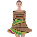 Symmetric waves Long Sleeve Skater Dress View1