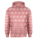 Coral Pink Gerbera Daisy Vector Tile Pattern Men s Pullover Hoodies View1