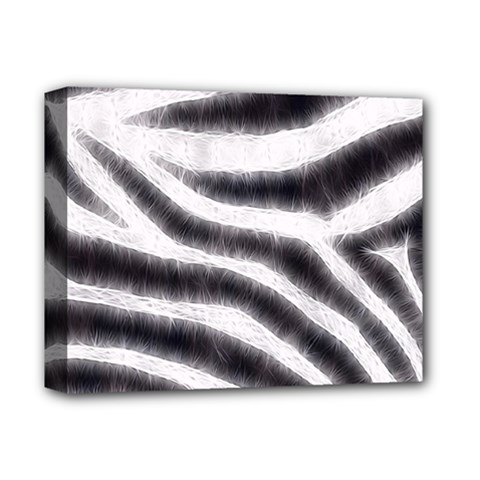 Black&white Zebra Abstract Pattern  Deluxe Canvas 14  X 11  by OCDesignss