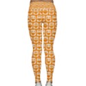 Yellow And White Owl Pattern Yoga Leggings View2