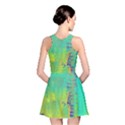 Abstract in Turquoise, Gold, and Copper Reversible Skater Dresses View2