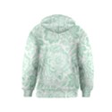 Mint green And White Baroque Floral Pattern Kid s Pullover Hoodies View2
