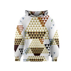 Colorful Modern Geometric Triangles Pattern Kid s Pullover Hoodies by Dushan