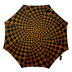 Abstract Square Checkers  Hook Handle Umbrellas (large) by OZMedia
