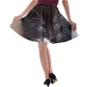 KITTY IN A CORNER A-line Skater Skirt View2