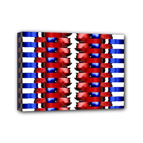 The Patriotic Flag Mini Canvas 7  X 5  by SugaPlumsEmporium
