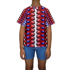 The Patriotic Flag Kid s Short Sleeve Swimwear by SugaPlumsEmporium