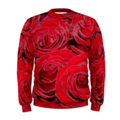 Red Love Roses Men s Sweatshirt by yoursparklingshop