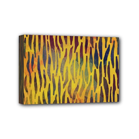 Colored Tiger Texture Background Mini Canvas 6  X 4 